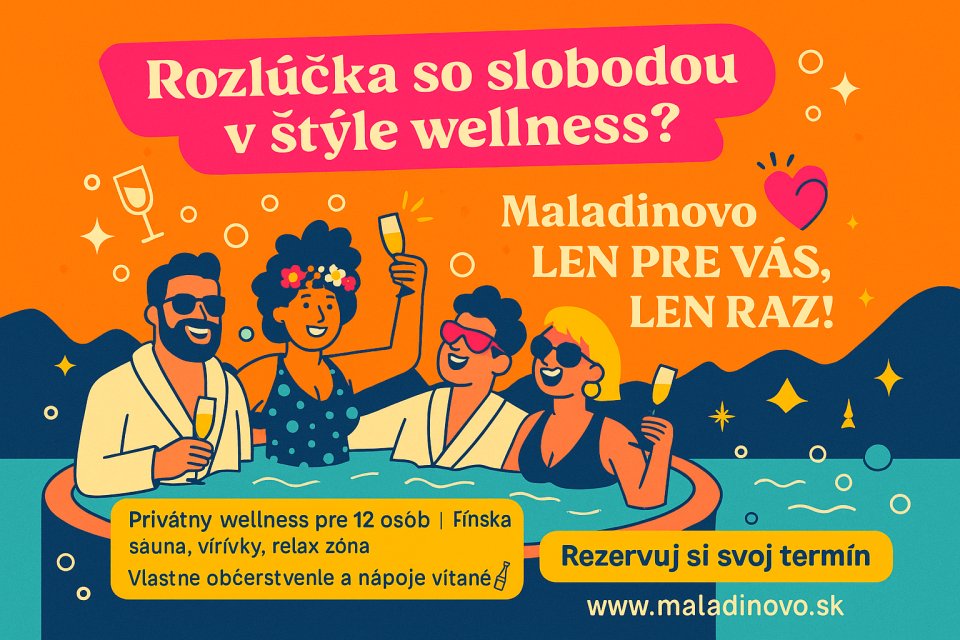 Rozlúčka so slobodou vo wellness | Privátny wellness Maladinovo pre 12 osôb